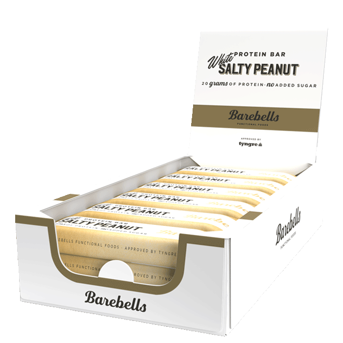 12 x Barebells Protein Bar, 55 g, White Salty Peanut