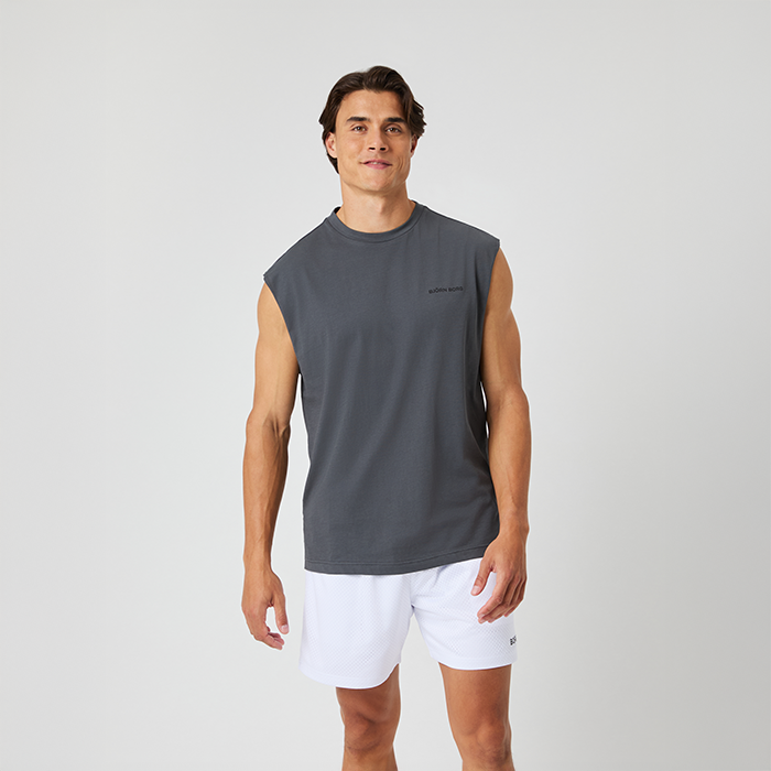 Borg Gym Ärmlös T-shirt Grå