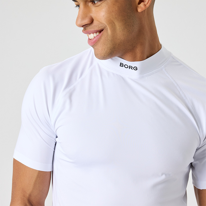 Mock Neck T‑skjorte Hvit