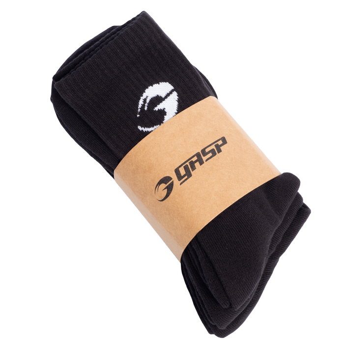 Gasp crew socks 3-p, Black
