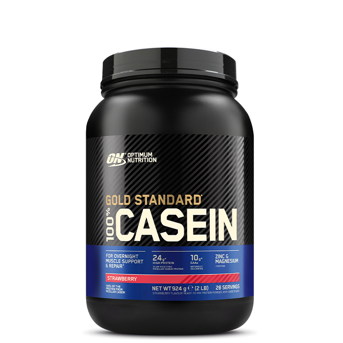 100 % Gold Standard Casein 908 g, proteinpulver STRAWBERRY