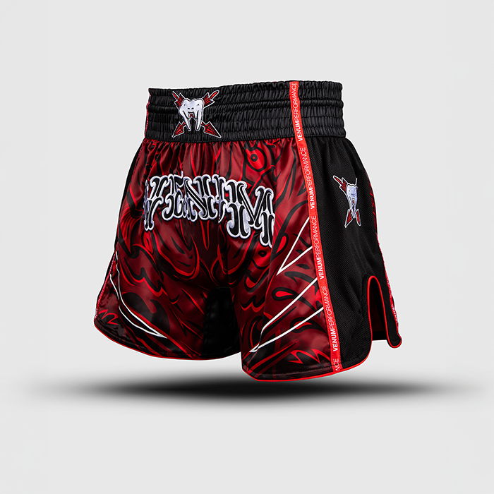 Venum Wolf Atak Muay Thai Shorts Svart R&oslash;d