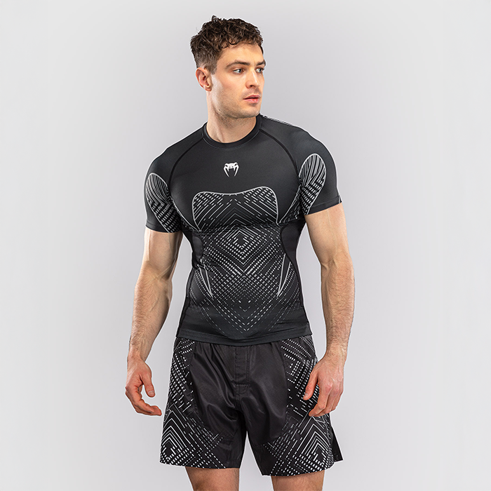 Venum Midnight Fury Kortermet Rashguard Svart Grå Sølv