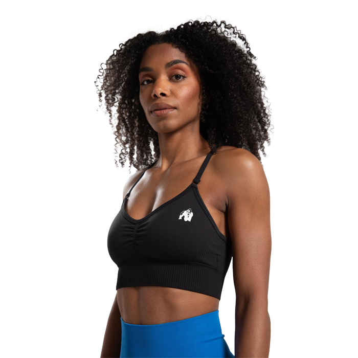 Olivia Seamless Sports Bra, Black