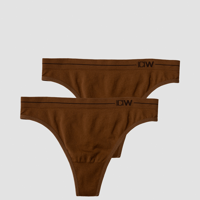 Everyday Seamless Thong 2-pack, Cinnamon