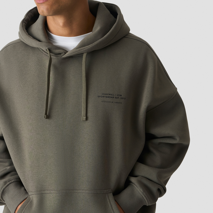 Everyday Relaxed Hoodie Gr&oslash;nn