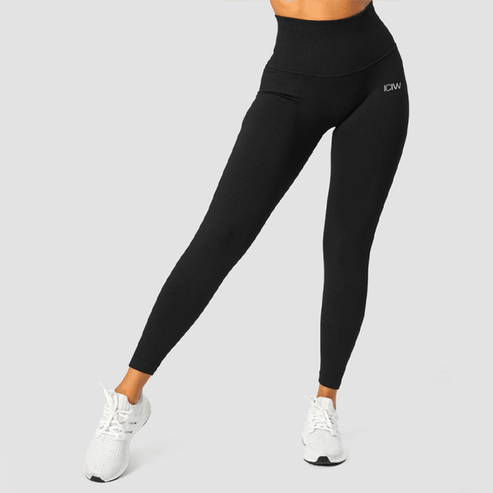 Ribbed Define Seamless Pocket Tights Svart