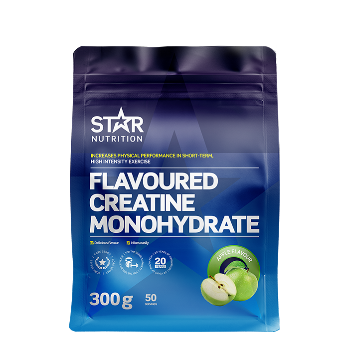 Smaksatt Kreatin Monohydrat 300 g green_apple_new