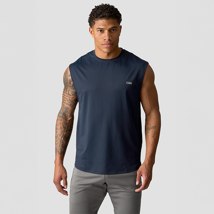 Stride Sleeveless T-skjorte Marineblå
