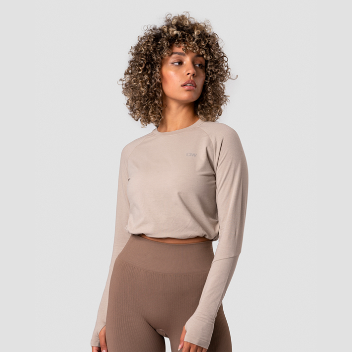 Define Cropped Adjustable Long Sleeve, Sand