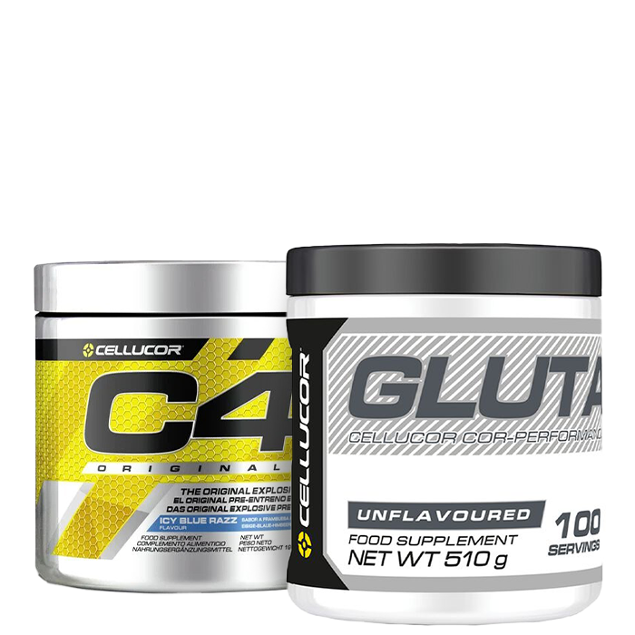 Bilde av C4, 30 Servings + Cor-performance Glutamine, 510 G