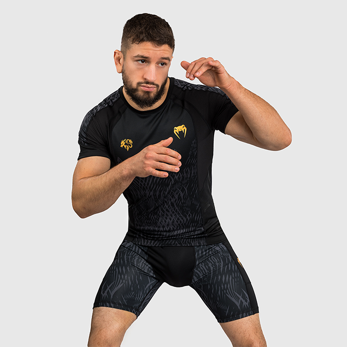 Venum X Chimaev Wild Borz Rashguard Kortermet Svart Gr&aring;