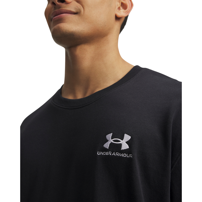 UA M Logo EMB Heavyweight SS Black