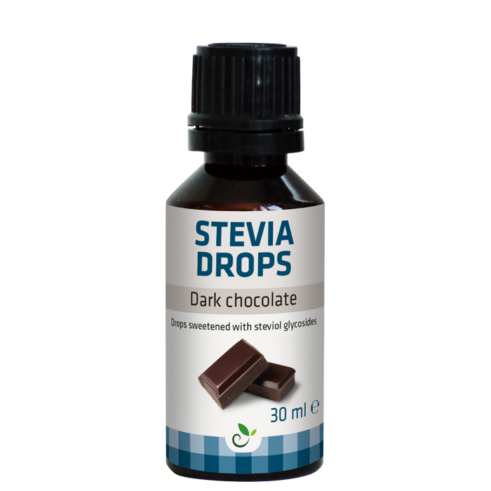 Stevia Dr&aring;per M&oslash;rk Sjokolade 30 ml
