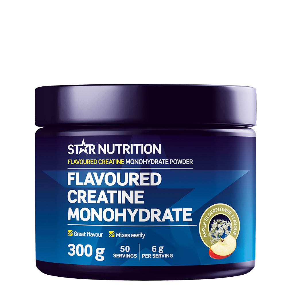 Smaksatt Kreatin Monohydrat 300 g apple_elderflower