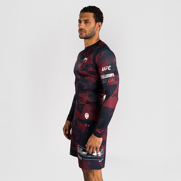 UFC Zenith by Venum Fight Week Rashguard Lang erme Bl&aring; R&oslash;d Gr&aring;