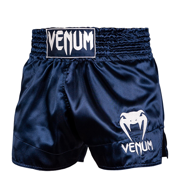 Classic Muay Thai Shorts Bl&aring;/Hvit