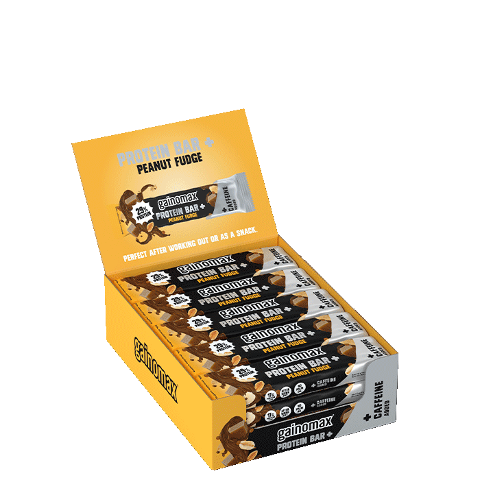 15 x Gainomax Protein Bar 60 g Peanut Fudge Caffeine