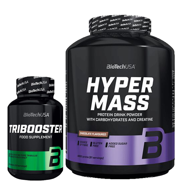 Bilde av Hyper Mass, 4000 G + Tribooster Testo 2000 Mg 60 Tabs