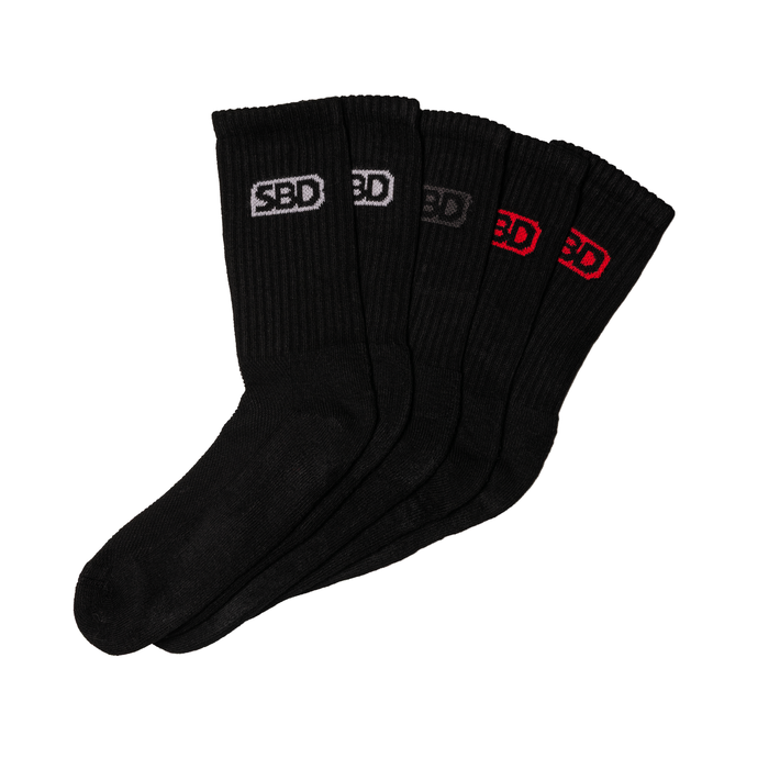 SBD Classic Crew Socks 5-Pack Black