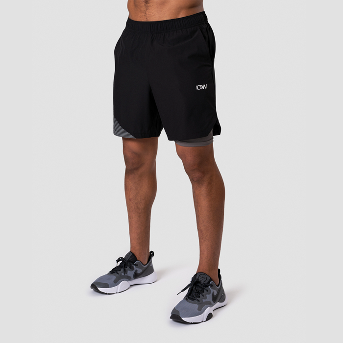 Smash Padel 2-in-1 Shorts, Black/Grey