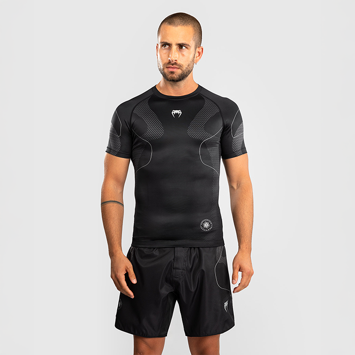 Nexus Rashguard Kort Erme Svart Sølv