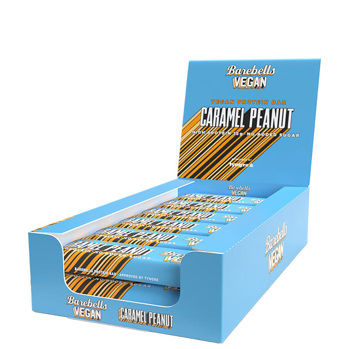 12 x Barebells Vegansk Proteinbar 55 g peanut_caramel