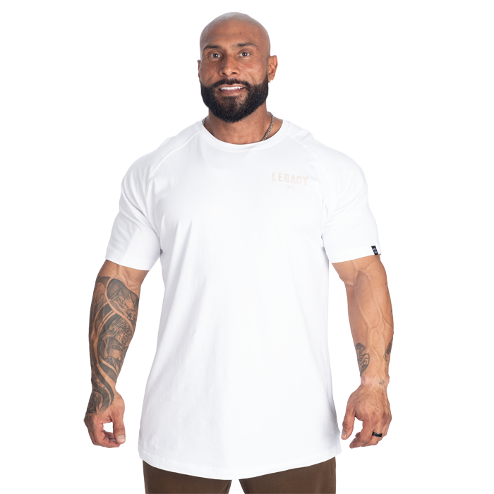 1982 Raglan T‑Skjorte Hvit Beige