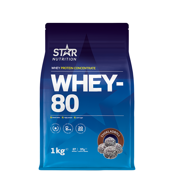 Whey-80 Myseprotein 1 kg chokladboll