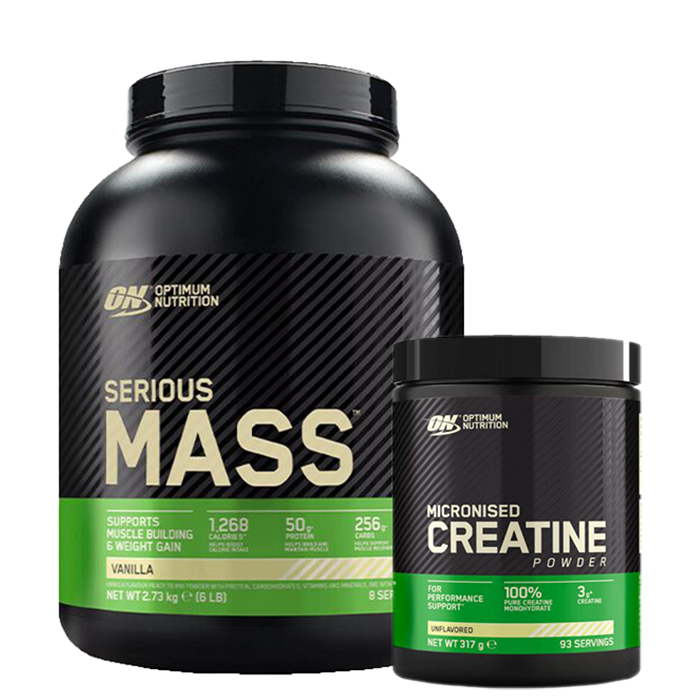 Serious Mass Gainer, 2727 g + Creatine Powder, 300 g