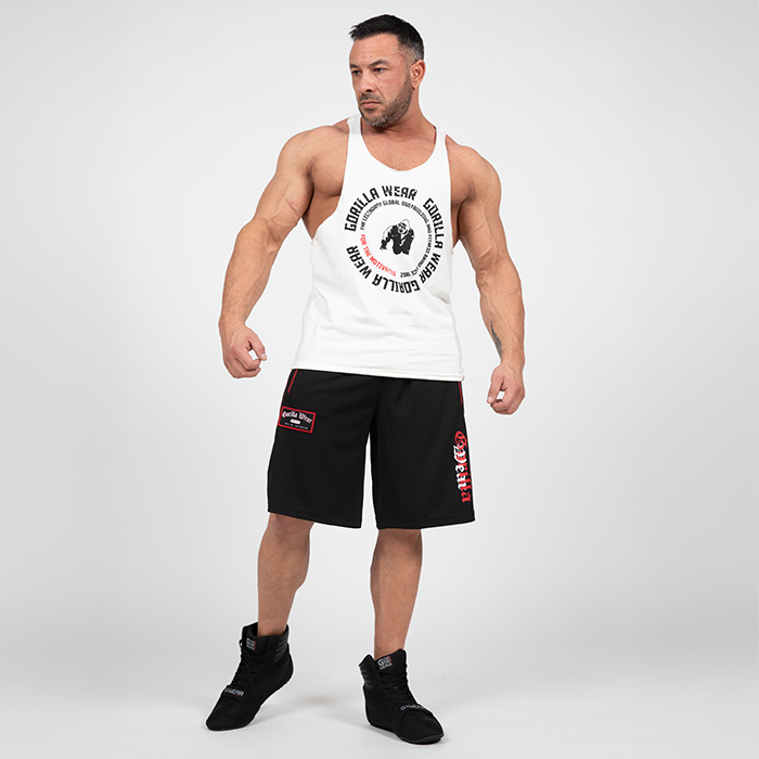 Marlow Mesh Shorts Svart R&oslash;d