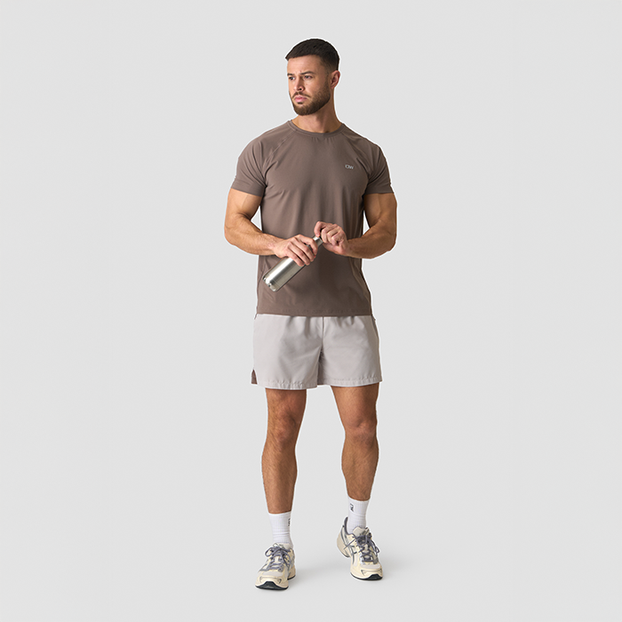 Workout Melange Treningst‑skjorte Gr&aring;melert