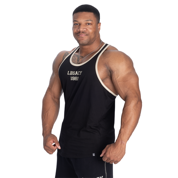 Legacy Essential T‑Back Singlet Svart Beige