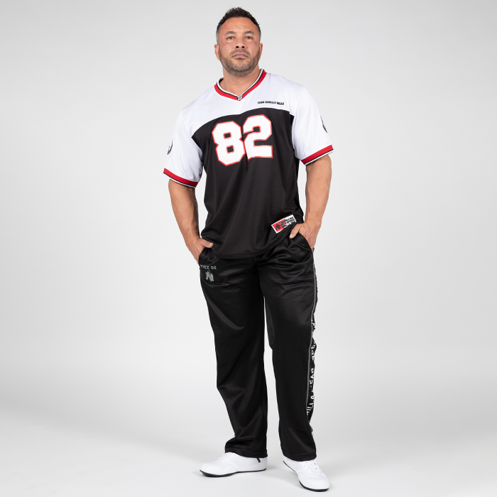 Trenton Football Jersey, Black/White