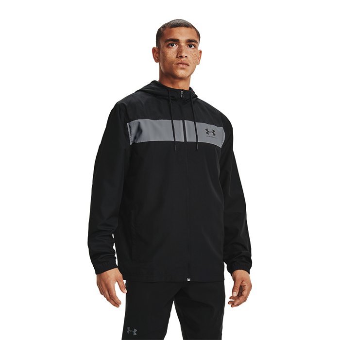 UA Sportstyle Windbreaker, Black/Pitch Gray