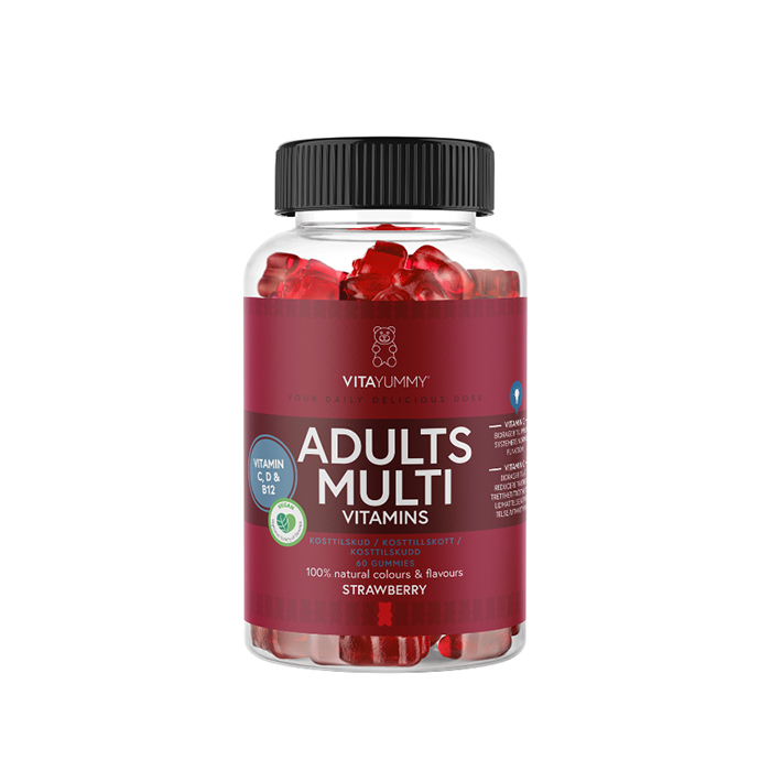 Multivitamin Voksen Jordbær 60 Gummies