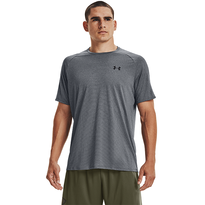 UA Tech 2.0 SS Tee Novelty, Stealth Gray