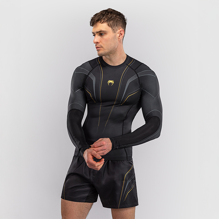 Venum Streamline Langermet Rashguard Svart Gull