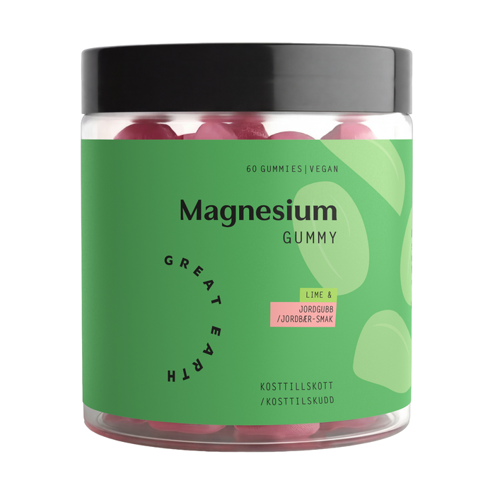 Magnesium Jordgubb Lime, 60 gummies