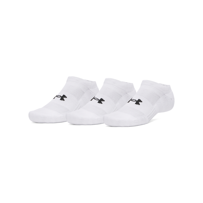 Performance Cotton No Show Sokker 3-pakning Hvit