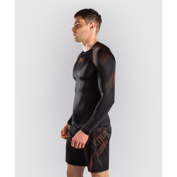 Venum NO-GI 6.0 Long Sleeve Rashguard Black/Brown
