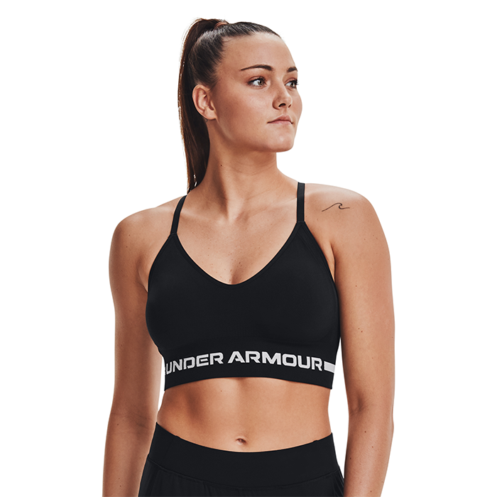 UA Seamless Low Long Bra, Black