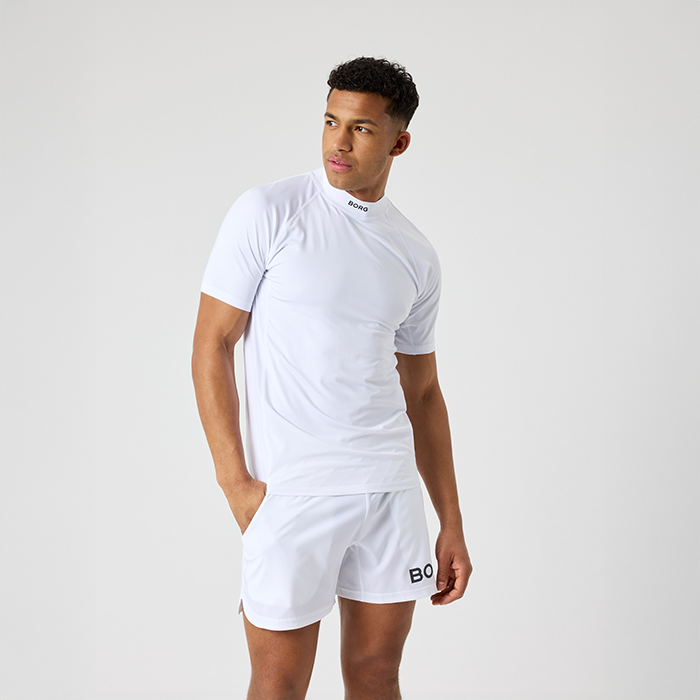 Mock Neck T‑skjorte Hvit