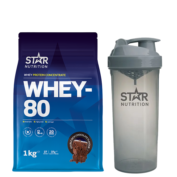 Whey-80 1 kg + Shaker Grey 800 ml