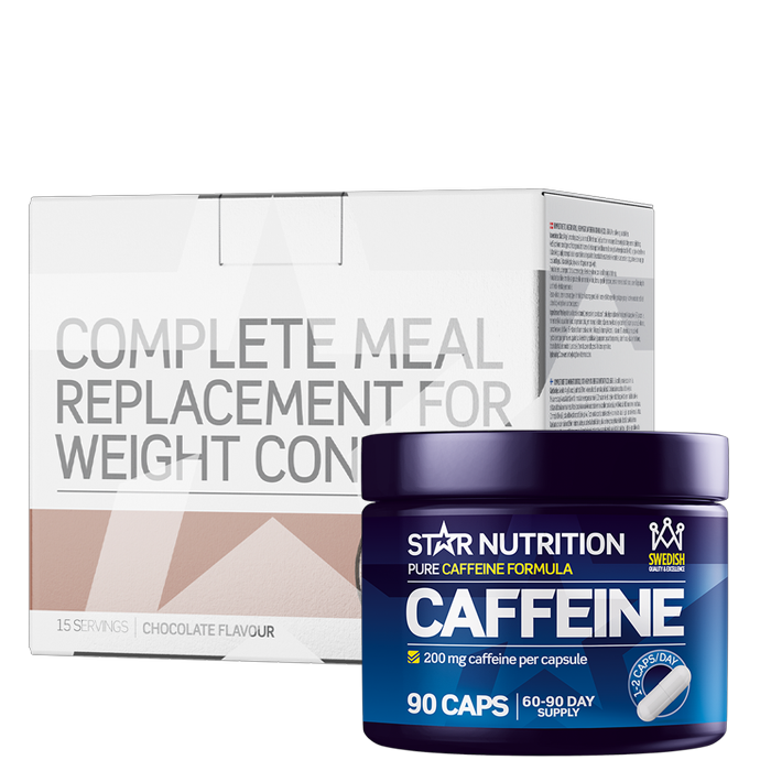Complete Meal Måltidserstatning vektkontroll + koffeintabletter 200 mg 90 kapsler