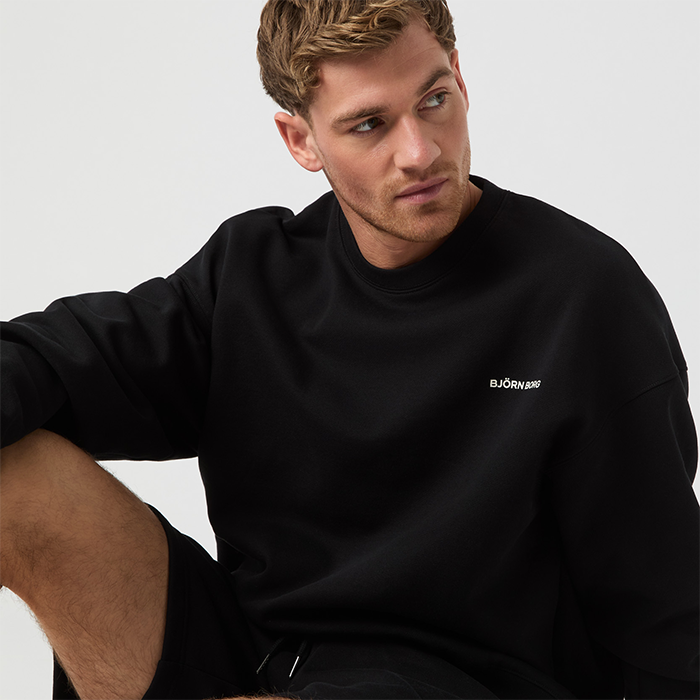 Borg Oversized Sweatshirt Svart
