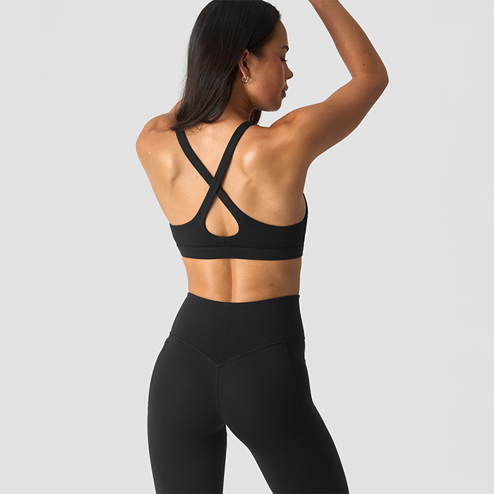 Luxe V-hals Sports-bh Svart