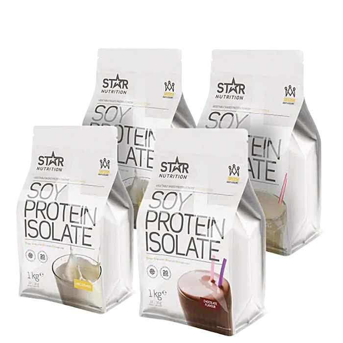 Mix&Match: 4 x Soy Protein Isolate Soyaproteinisolat 1 kg