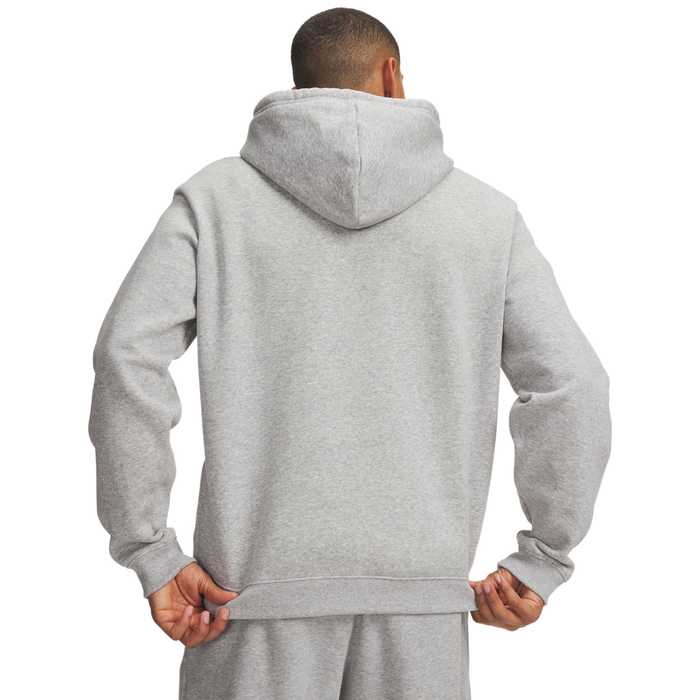 UA Rival Flc Hoodie Black Medium Heather Grey