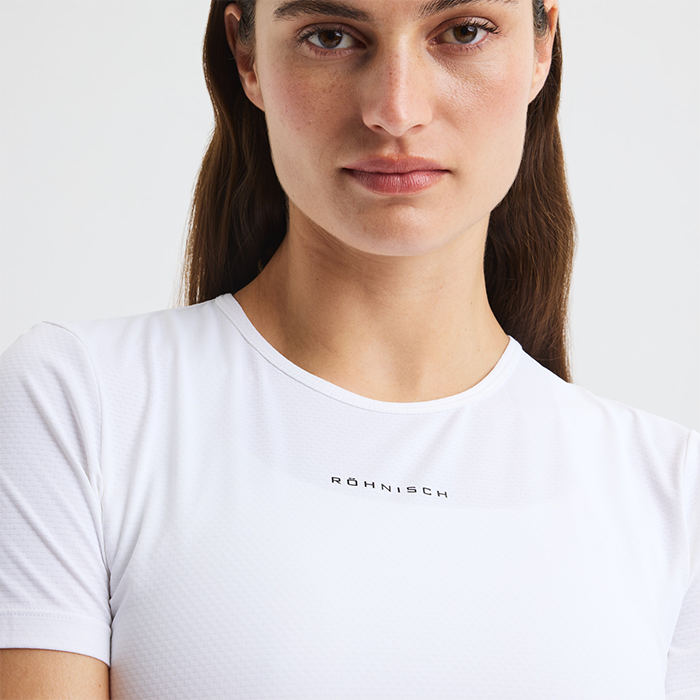Jacquard T‑skjorte Hvit